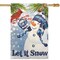 Northlight Snowman and Cardinal "Let it Snow" Christmas Outdoor Flag - 40" x 28"